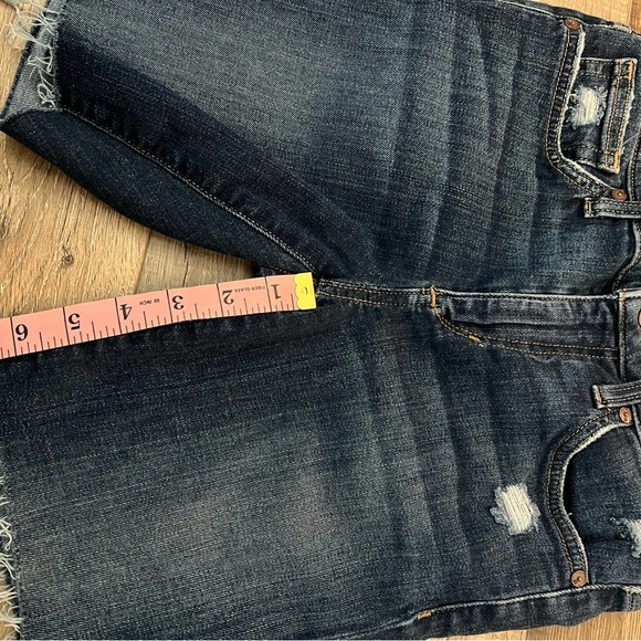 Joe's Jeans Dark Blue Jean Shorts size 26, distressed, raw hem EUC - Picture 7 of 7